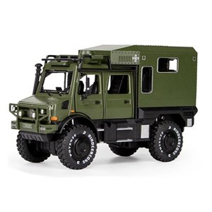ماشین اسباب بازی بنز ارتشی سبز طرح نفربر جنگی مدل یونیماگ Unimog 1:24 Car Model_اسباب بازی
